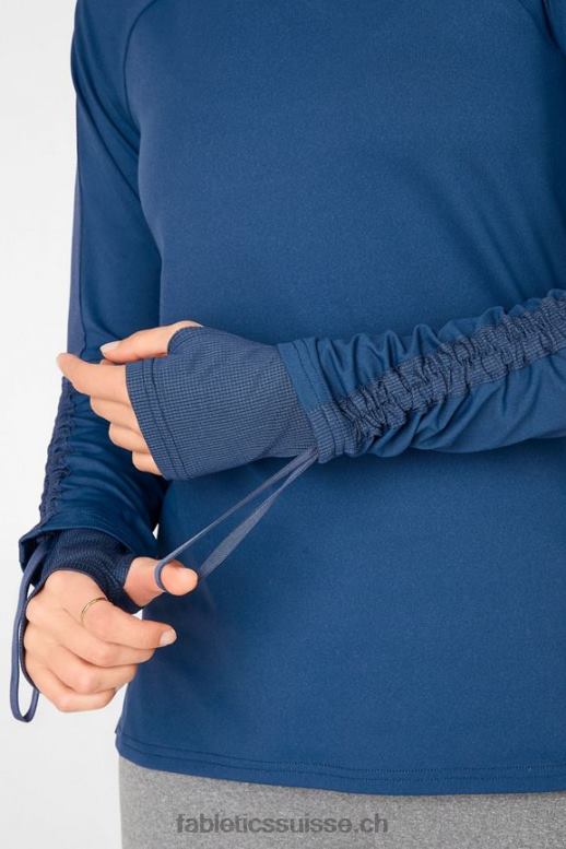 femmes haut à manches longues réglable cashel ii B0B6R2728 bleu pacifique Fabletics