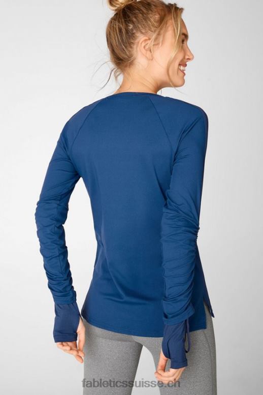 femmes haut à manches longues réglable cashel ii B0B6R2728 bleu pacifique Fabletics