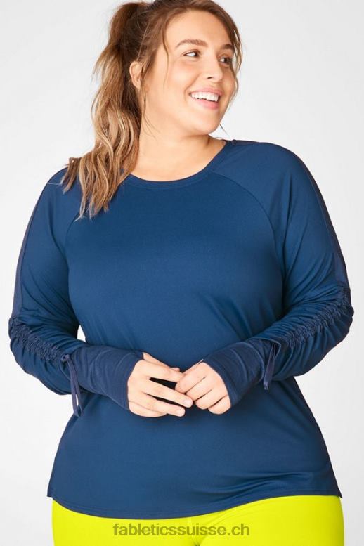 femmes haut à manches longues réglable cashel ii B0B6R2729 bleu pacifique Fabletics