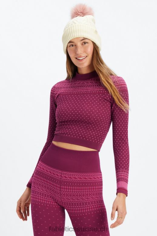 femmes haut sans coutures holly B0B6R2623 merlot/multiple Fabletics