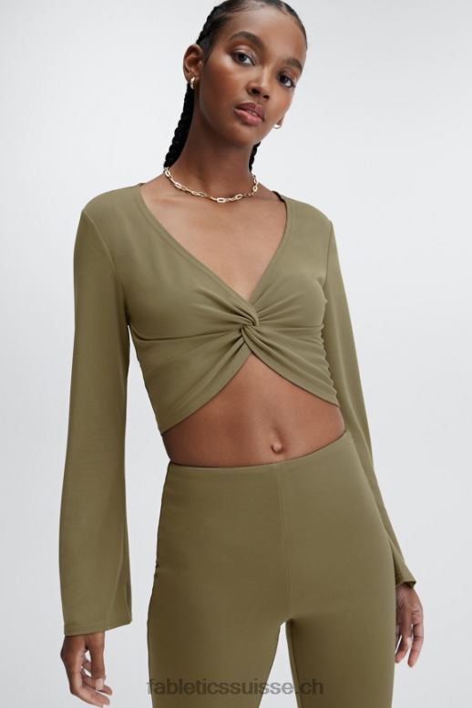 femmes haut torsadé sur le devant en maille élégante B0B6R2667 oiseau de nuit Fabletics