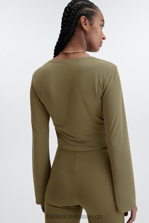 femmes haut torsadé sur le devant en maille élégante B0B6R2667 oiseau de nuit Fabletics