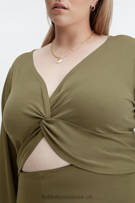 femmes haut torsadé sur le devant en maille élégante B0B6R2668 oiseau de nuit Fabletics