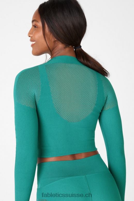 femmes peyton haut à manches longues en maille sculpturale B0B6R2706 pin doux/sérénité Fabletics