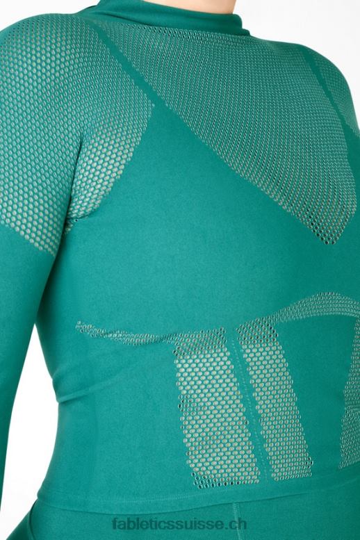 femmes peyton haut à manches longues en maille sculpturale B0B6R2707 pin doux/sérénité Fabletics