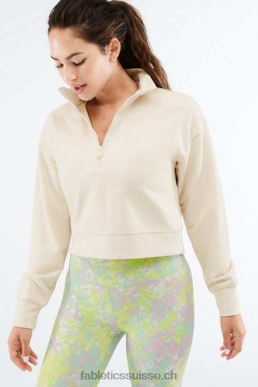 femmes pull demi zip kat B0B6R2692 Tapioca Fabletics