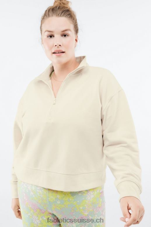 femmes pull demi zip kat B0B6R2693 Tapioca Fabletics