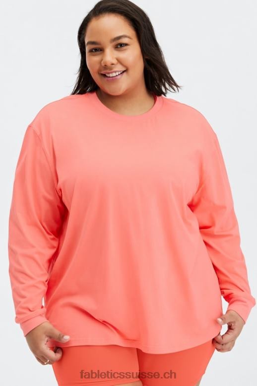 femmes t-shirt boyfriend à manches longues B0B6R2665 enfer poussiéreux Fabletics