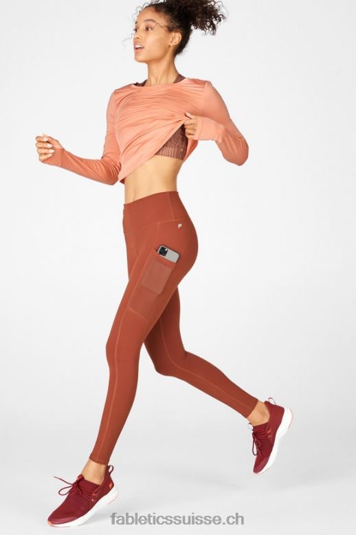 femmes t-shirt écoresponsable à manches longues B0B6R2717 pêche Fabletics