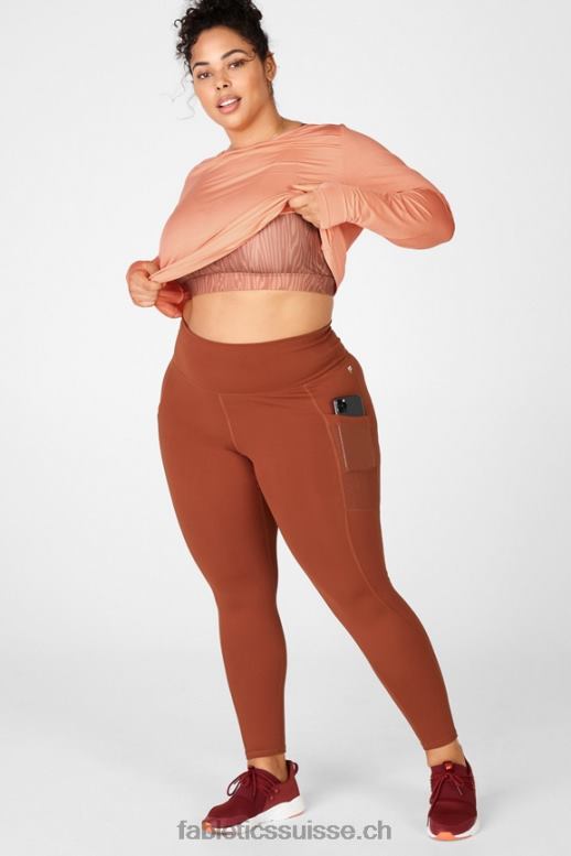 femmes t-shirt écoresponsable à manches longues B0B6R2718 pêche Fabletics