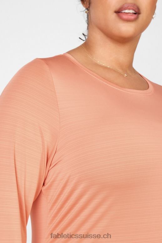 femmes t-shirt écoresponsable à manches longues B0B6R2718 pêche Fabletics