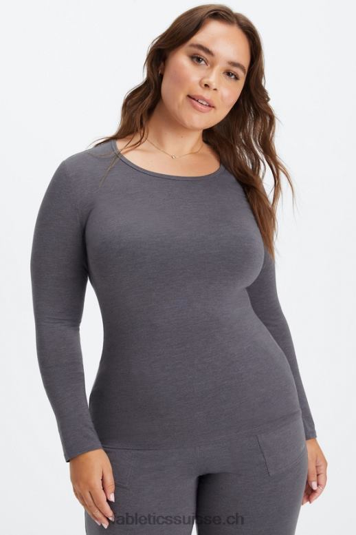 femmes t-shirt à manches longues B0B6R2638 étain Fabletics