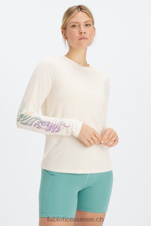 femmes t-shirt à manches longues dry-flex B0B6R2599 aigrette/déformée Fabletics