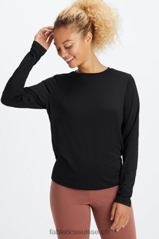 femmes t-shirt à manches longues dry-flex B0B6R2601 noir Fabletics