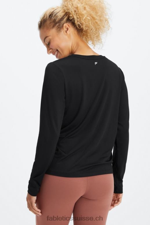 femmes t-shirt à manches longues dry-flex B0B6R2601 noir Fabletics