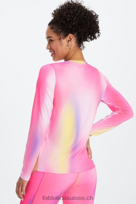 femmes t-shirt à manches longues dry-flex B0B6R2602 ombre rose en peluche Fabletics
