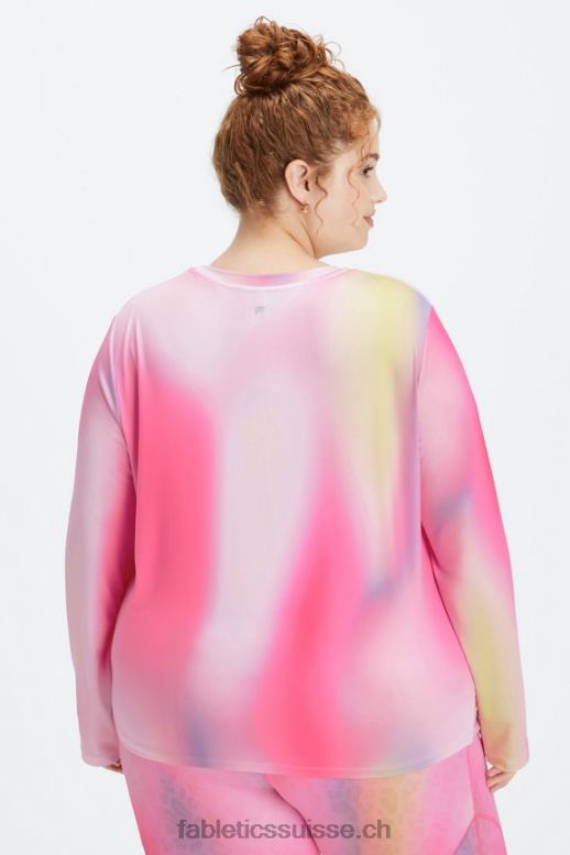 femmes t-shirt à manches longues dry-flex B0B6R2603 ombre rose en peluche Fabletics