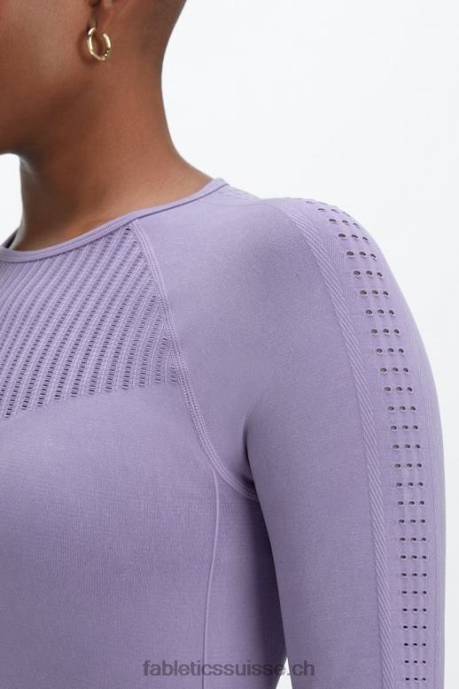 femmes top à manches longues sans couture sync B0B6R2593 violette lavée Fabletics