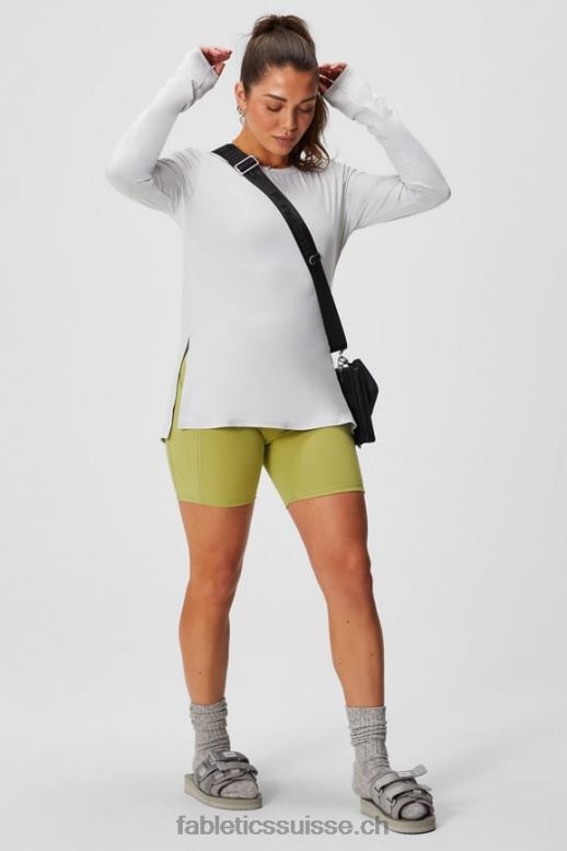 femmes tunique à manches longues dry-flex B0B6R2587 gris doux chiné Fabletics