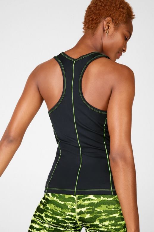 femmes débardeur Phoenix à dos nageur B0B6R2299 pomme noire/aigre Fabletics