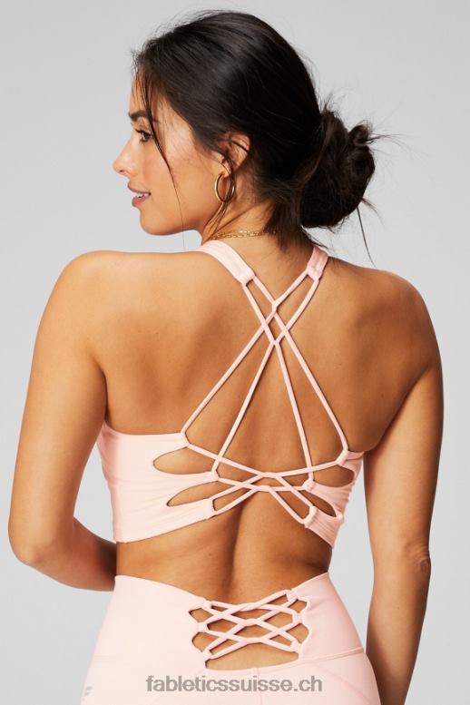 femmes débardeur à bretelles B0B6R2164 crème au beurre rose Fabletics