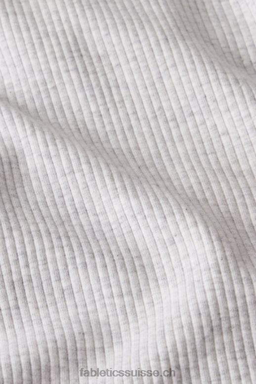 femmes débardeur côtelé à col montant B0B6R2142 gris doux chiné Fabletics
