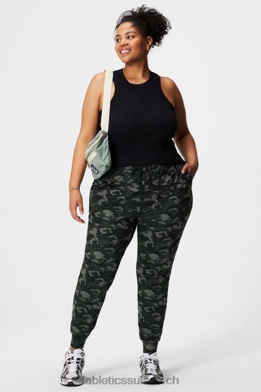 femmes débardeur côtelé à col montant B0B6R2146 noir Fabletics