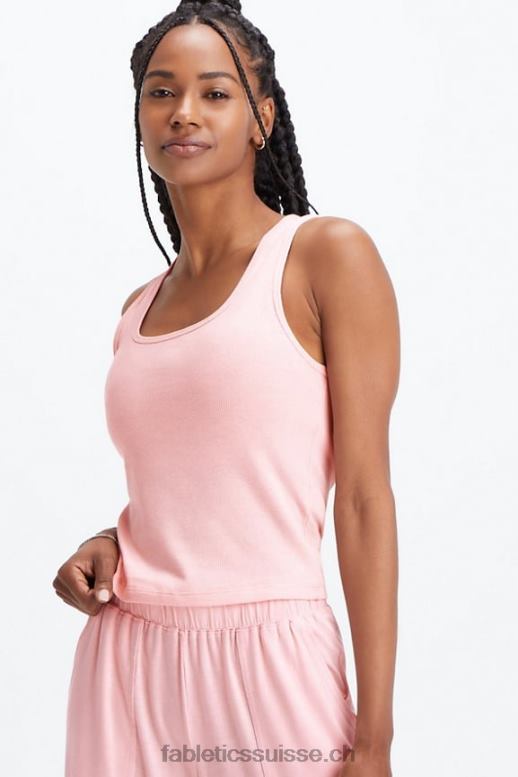femmes débardeur côtelé restoreknit B0B6R2268 bruyère poussière rose Fabletics