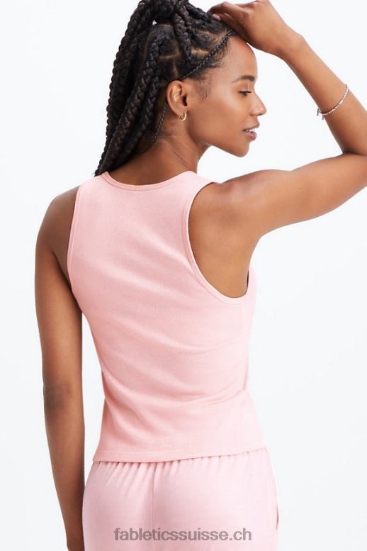 femmes débardeur côtelé restoreknit B0B6R2268 bruyère poussière rose Fabletics