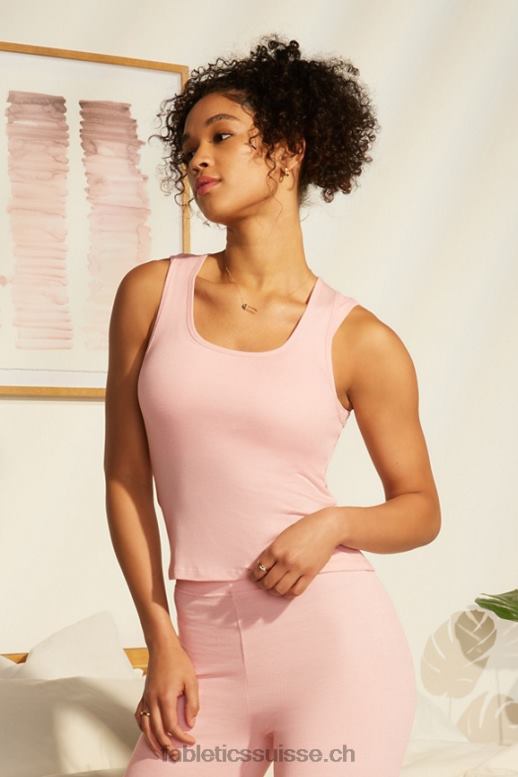 femmes débardeur côtelé restoreknit B0B6R2268 bruyère poussière rose Fabletics