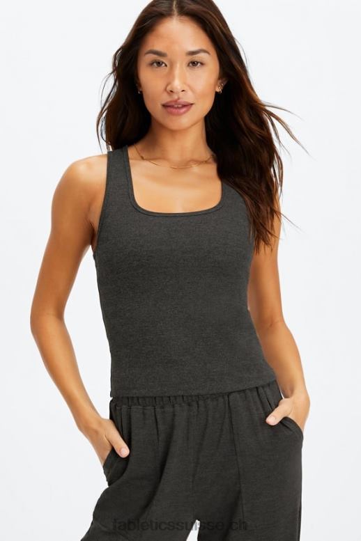 femmes débardeur côtelé restoreknit B0B6R2269 bruyère noire Fabletics