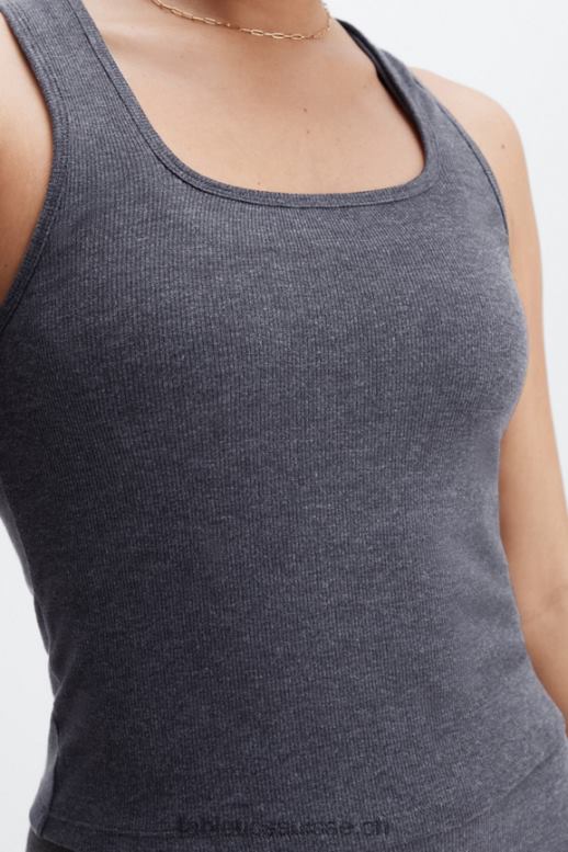 femmes débardeur côtelé restoreknit B0B6R2271 étain Fabletics