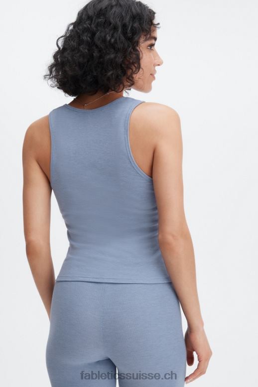 femmes débardeur côtelé restoreknit B0B6R2272 jean délavé Fabletics