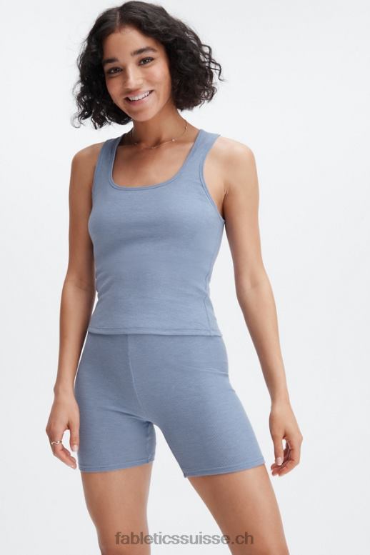 femmes débardeur côtelé restoreknit B0B6R2272 jean délavé Fabletics
