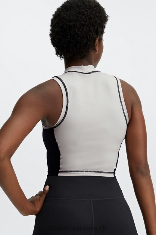 femmes débardeur à col montant giana B0B6R2302 frêne/noir Fabletics
