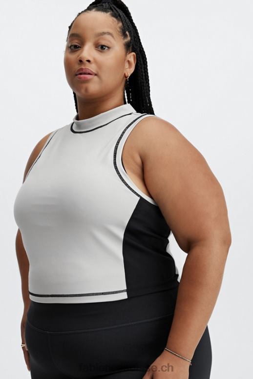 femmes débardeur à col montant giana B0B6R2303 frêne/noir Fabletics