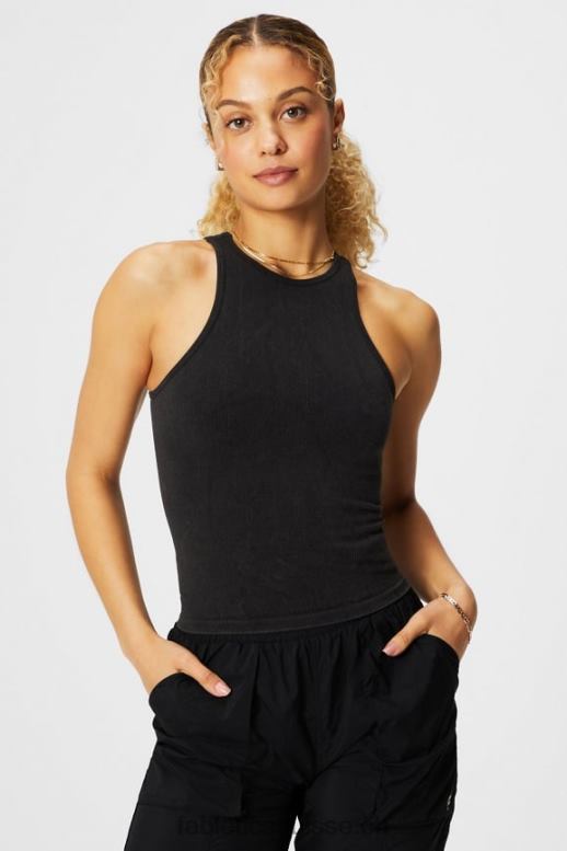 femmes débardeur à col montant sans couture cloud B0B6R2153 millésime noir Fabletics