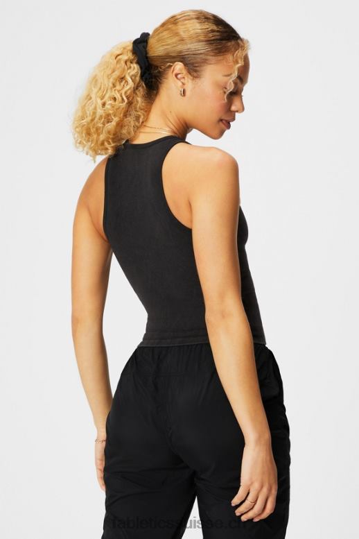 femmes débardeur à col montant sans couture cloud B0B6R2153 millésime noir Fabletics