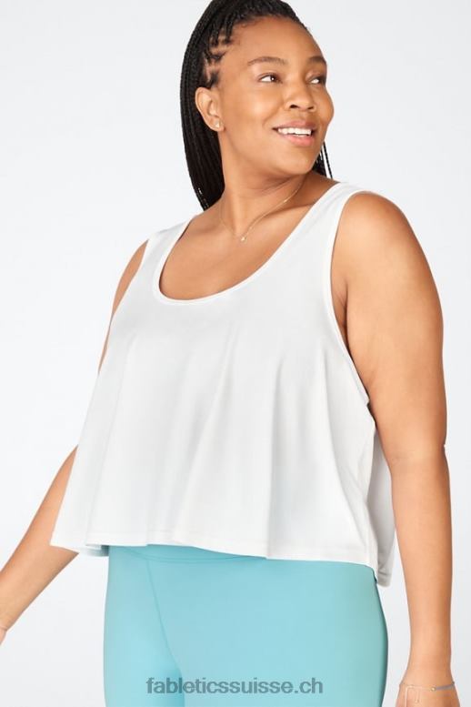 femmes débardeur court en maille élégante B0B6R2315 blanc Fabletics