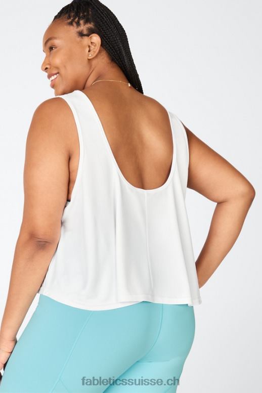 femmes débardeur court en maille élégante B0B6R2315 blanc Fabletics