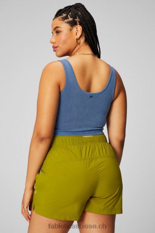 femmes débardeur court sans coutures à col en v B0B6R2155 indigo clair Fabletics