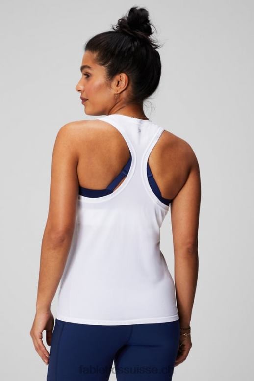 femmes débardeur à dos nageur en plumes B0B6R2138 blanc classique Fabletics