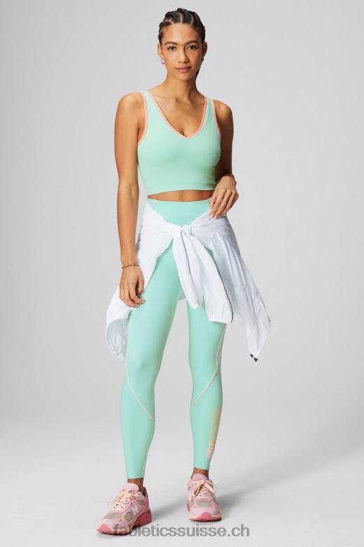 femmes débardeur à encolure en v B0B6R2200 misty bay/peach kiss Fabletics