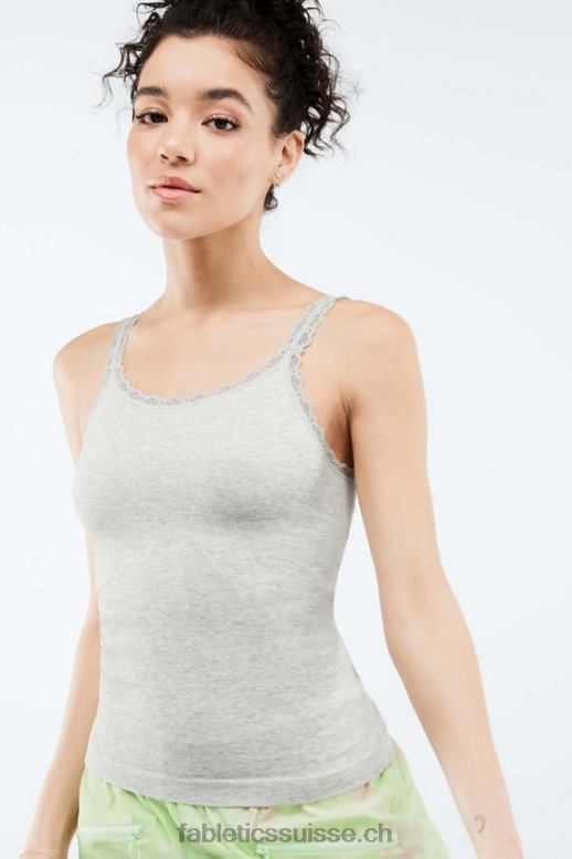 femmes débardeur à fines bretelles sans coutures eden B0B6R2313 gris chiné Fabletics