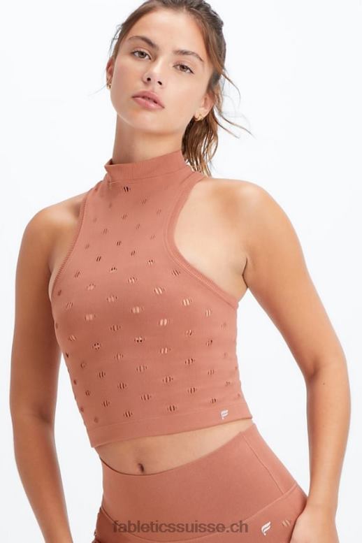 femmes débardeur frances sculptknit à col montant B0B6R2266 caramel au beurre Fabletics