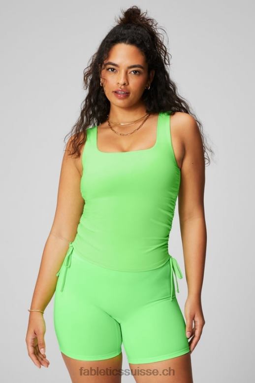 femmes débardeur froncé à soutien-gorge intégré B0B6R2147 néon à la menthe Fabletics