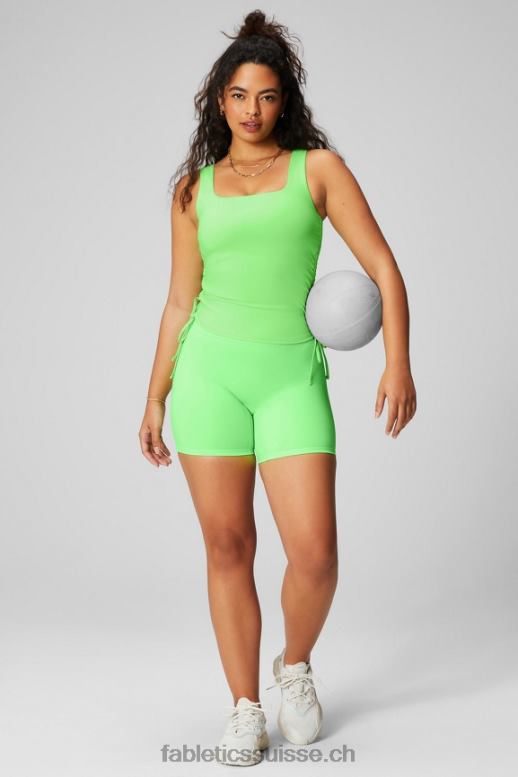 femmes débardeur froncé à soutien-gorge intégré B0B6R2147 néon à la menthe Fabletics