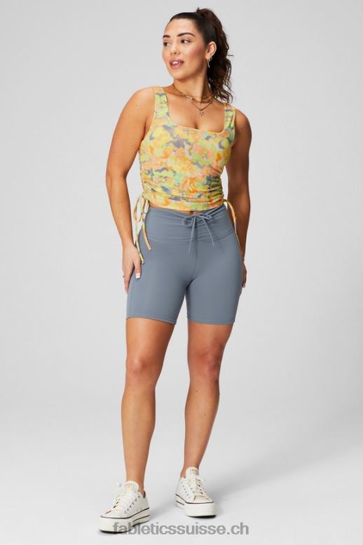 femmes débardeur froncé à soutien-gorge intégré B0B6R2148 souci peint Fabletics