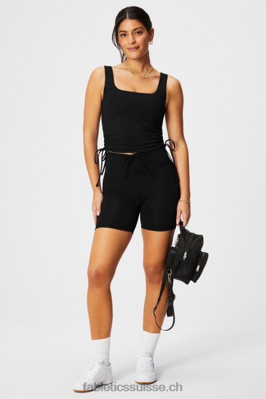 femmes débardeur froncé à soutien-gorge intégré B0B6R2149 noir Fabletics