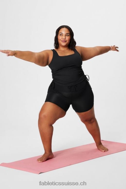 femmes débardeur froncé à soutien-gorge intégré B0B6R2150 noir Fabletics